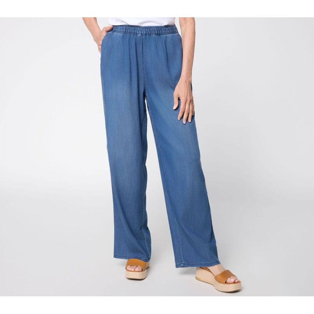 Dennis Basso Women's Petite Pants P2XS Make Your Selection: Tencel Blue